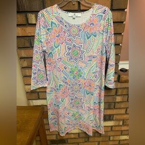 Jeanne-Pierreklifa Colorful Floral Women's Dress